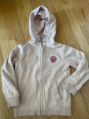 Fat Face Pale Pink Kids Zip-Up Hooded Sweatshirt